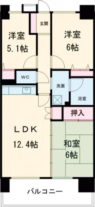 元今泉レジデンスの間取り