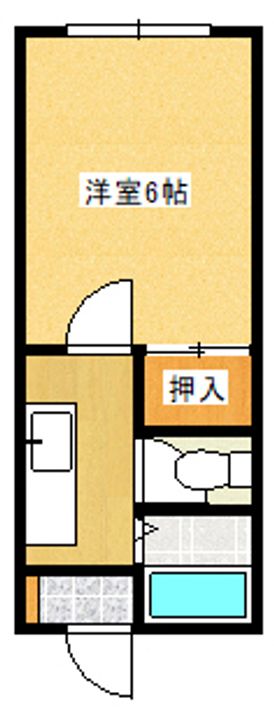 宮城県仙台市宮城野区福田町2(アパート)の賃貸物件の間取り