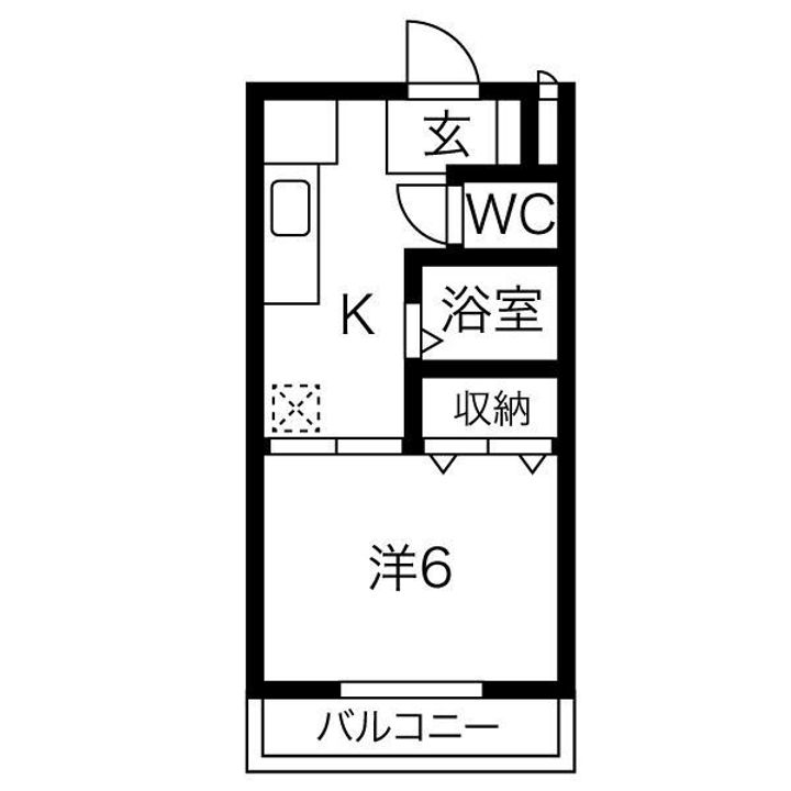 アパートメント柏原の間取り
