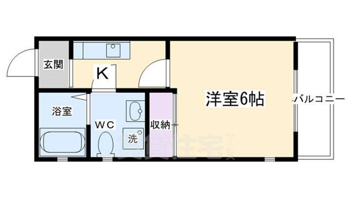 京都府京都市中京区壬生東大竹町(マンション)の賃貸物件の間取り
