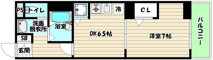 大阪府大阪市淀川区宮原1(マンション)の賃貸物件の間取り