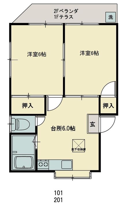 カサイハイツの間取り