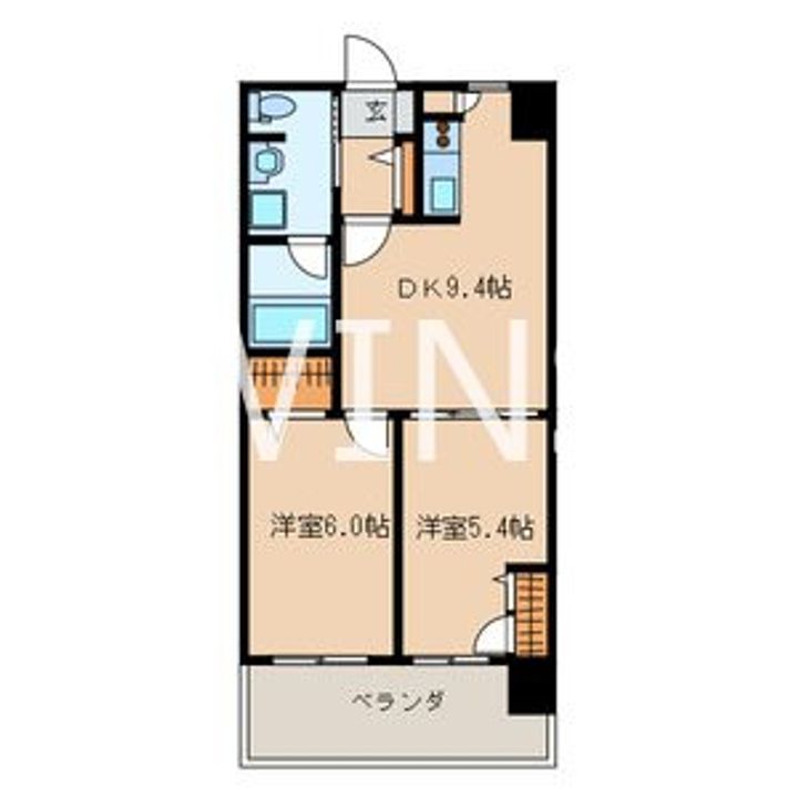 福岡県福岡市博多区吉塚1(マンション)の賃貸物件の間取り