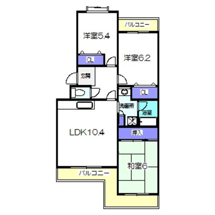 にゅーらいふ18の間取り