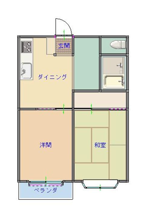 マインドハイム北上の間取り