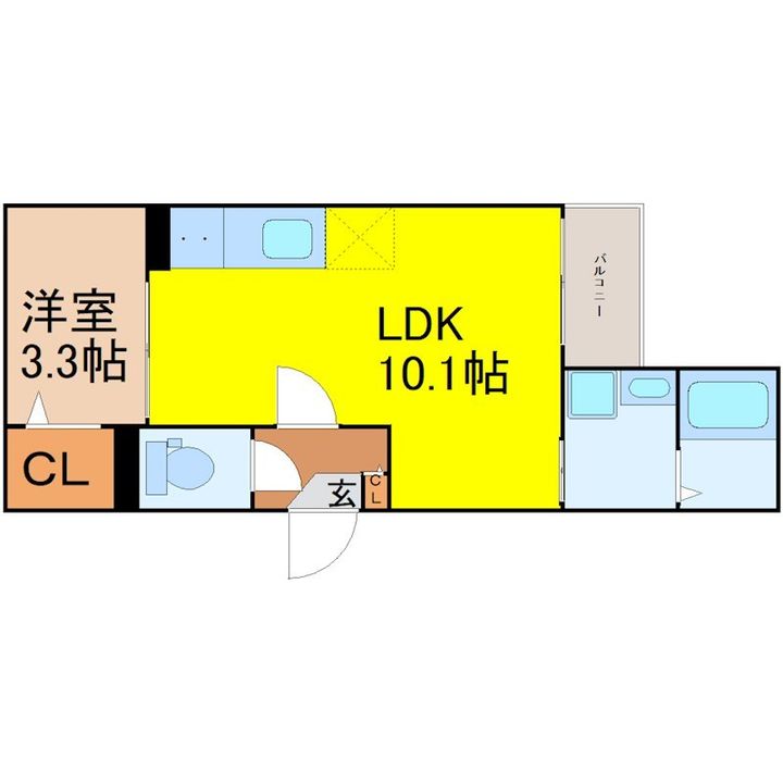 愛知県名古屋市南区滝春町(アパート)の賃貸物件の間取り