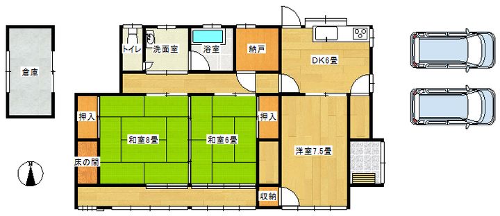 茨城県常総市羽生町(一戸建)の賃貸物件の間取り