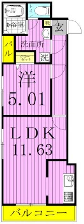 東京都足立区扇2(マンション)の賃貸物件の間取り