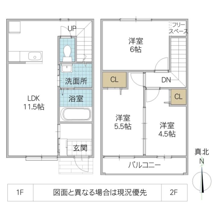 茨城県かすみがうら市下稲吉(一戸建)の賃貸物件の間取り