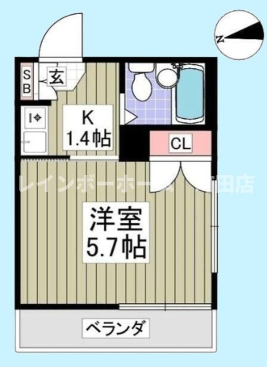 コパーズアプト清新5の間取り