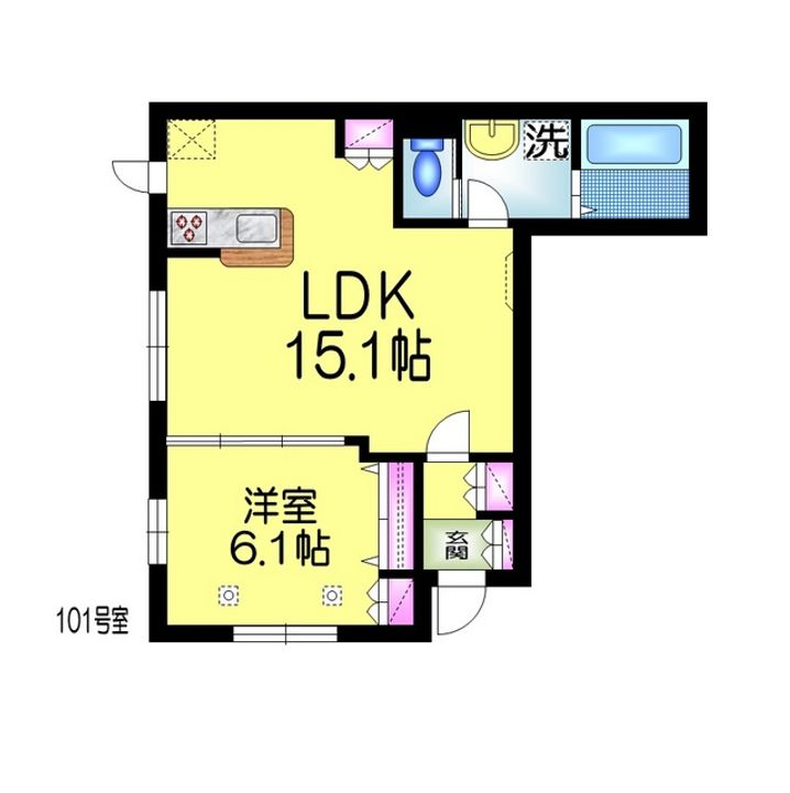 東京都足立区関原3(マンション)の賃貸物件の間取り