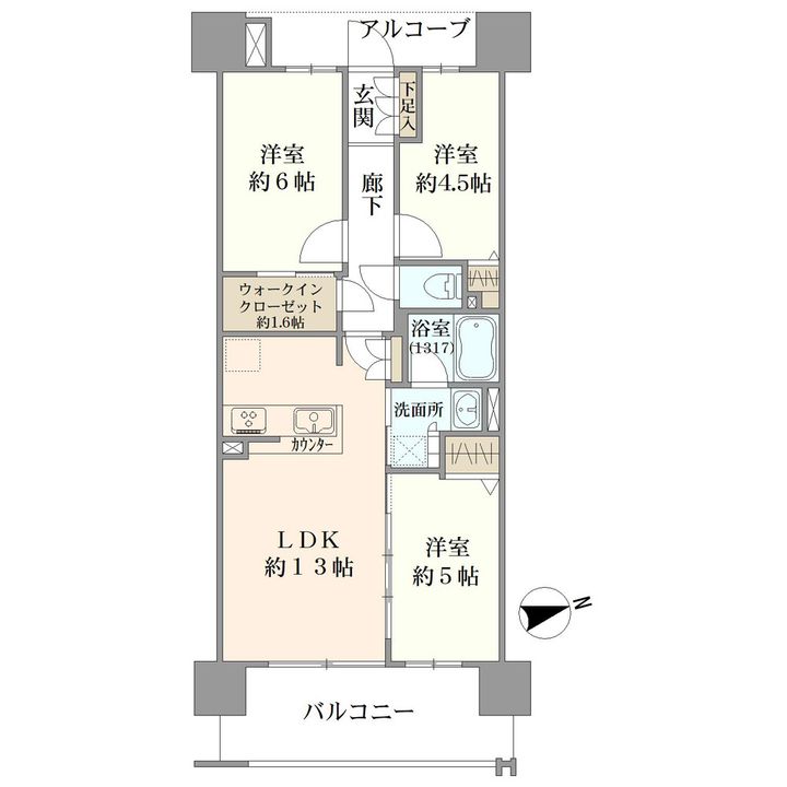 クレストフォルム東大島ブライトコートの間取り