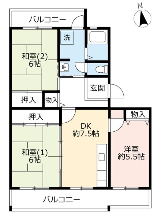 UR奈良青山の間取り