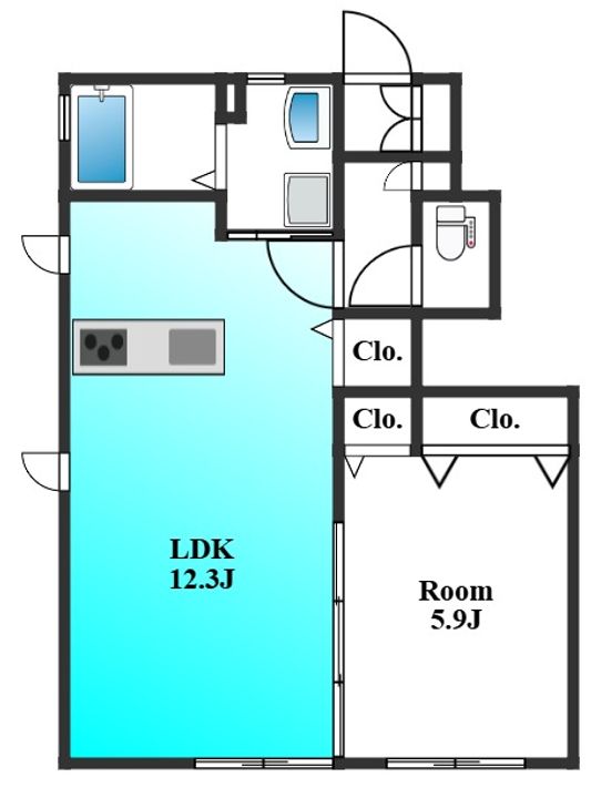 群馬県前橋市元総社町2(アパート)の賃貸物件の間取り