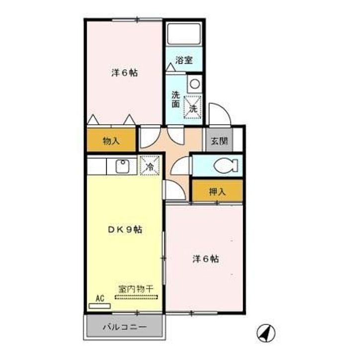 埼玉県北足立郡伊奈町中央2(アパート)の賃貸物件の間取り