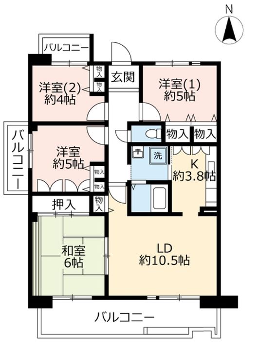 URアルビス寺本の間取り