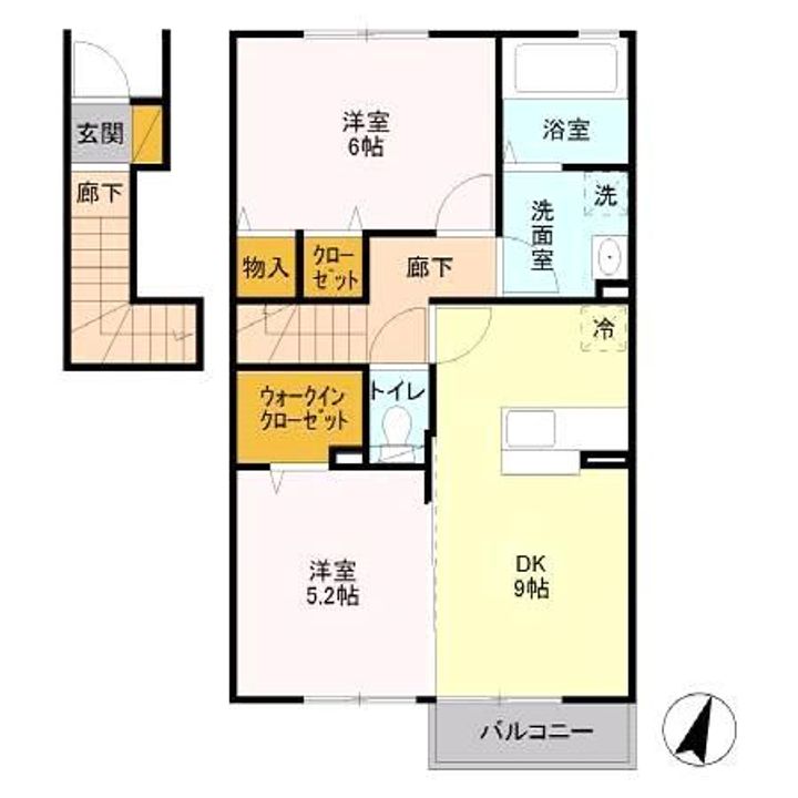茨城県稲敷郡阿見町大字荒川本郷(アパート)の賃貸物件の間取り