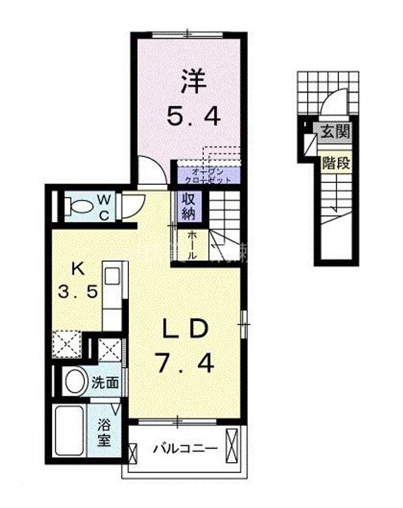 埼玉県新座市新堀2(アパート)の賃貸物件の間取り