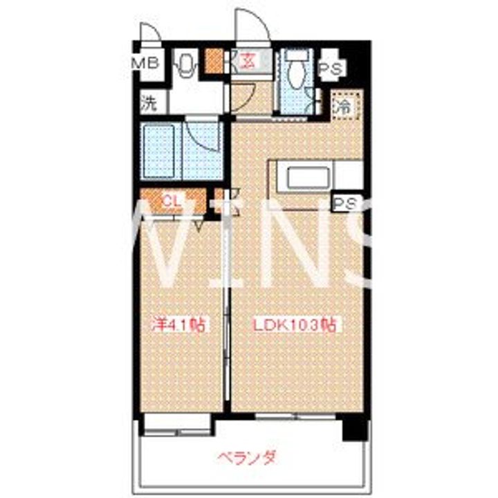 福岡県福岡市博多区堅粕5(マンション)の賃貸物件の間取り