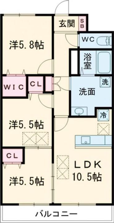 三重県鈴鹿市桜島町5(マンション)の賃貸物件の間取り