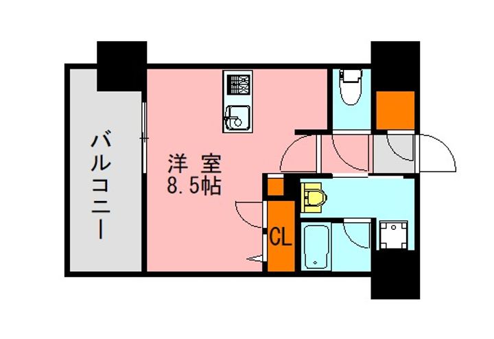 福岡県福岡市博多区美野島3(マンション)の賃貸物件の間取り