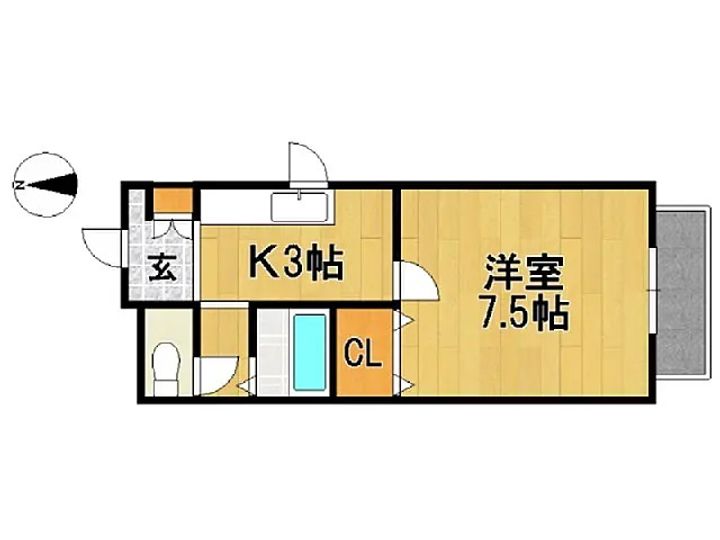 メゾンドアブリールの間取り