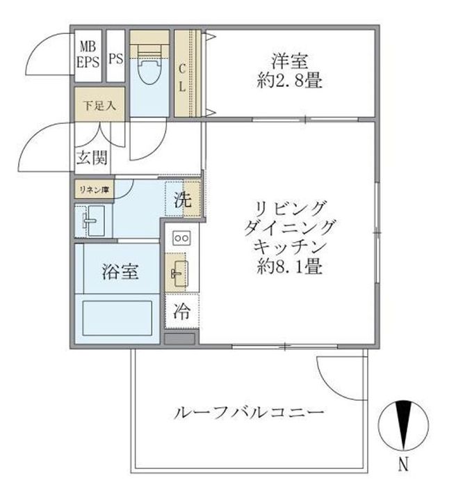 東京都中野区中野1(マンション)の賃貸物件の間取り