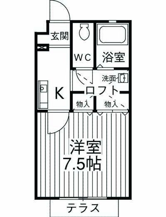 エルマーノ相模原A、Bの間取り
