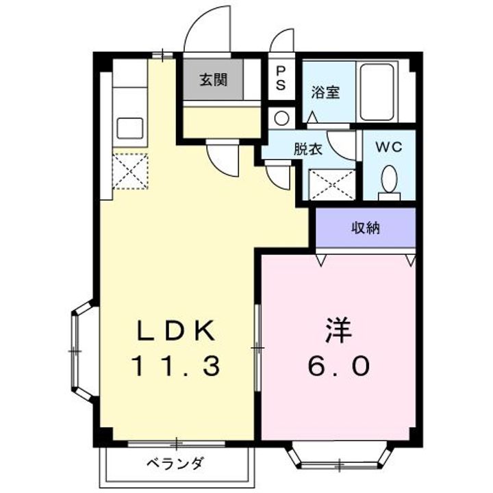 茨城県筑西市関本上(アパート)の賃貸物件の間取り