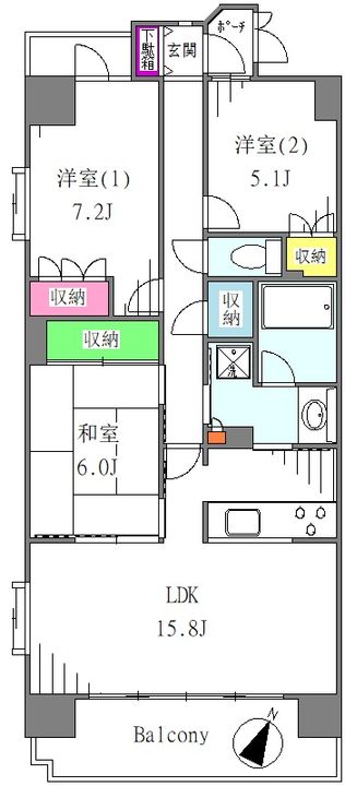 川口幸町パークハウスの間取り