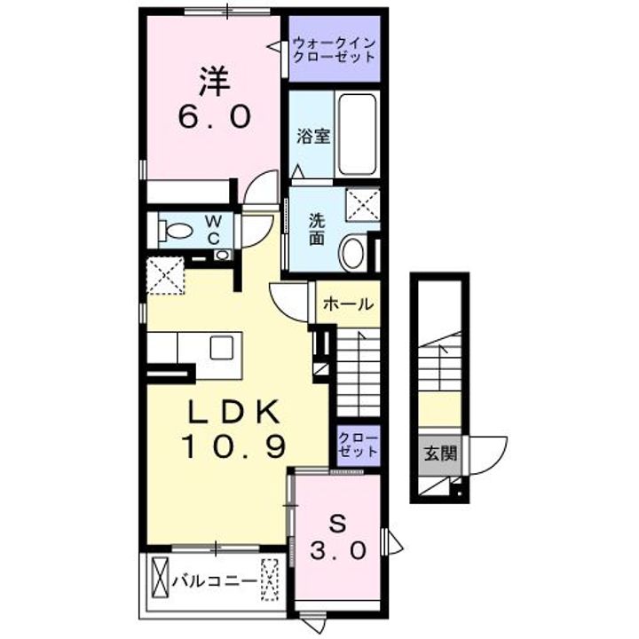 群馬県高崎市飯塚町(アパート)の賃貸物件の間取り