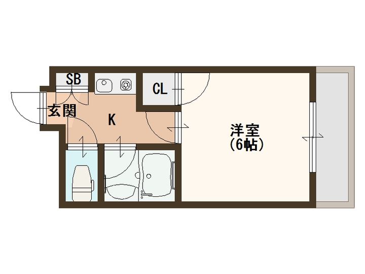 大阪府大阪市住之江区東加賀屋3(マンション)の賃貸物件の間取り
