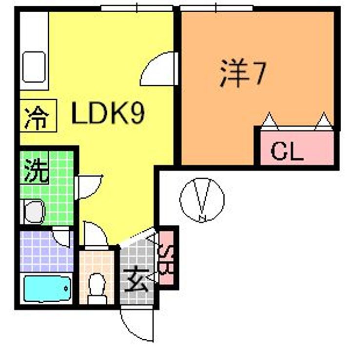 コーポラスパークタウンBの間取り