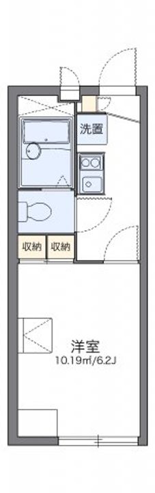 大阪府大阪市鶴見区中茶屋1(アパート)の賃貸物件の間取り