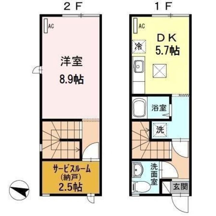 新潟県新潟市中央区紫竹山7(アパート)の賃貸物件の間取り