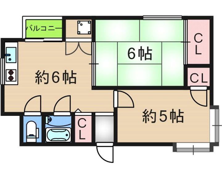 メゾンドール住吉の間取り