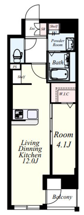 福岡県久留米市日吉町(マンション)の賃貸物件の間取り