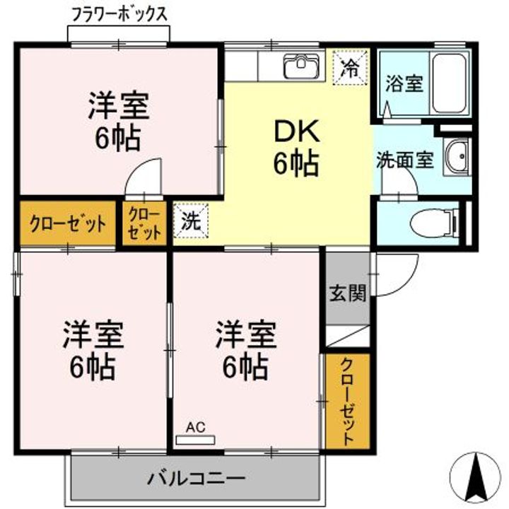 アーバンライフ赤木 Bの間取り