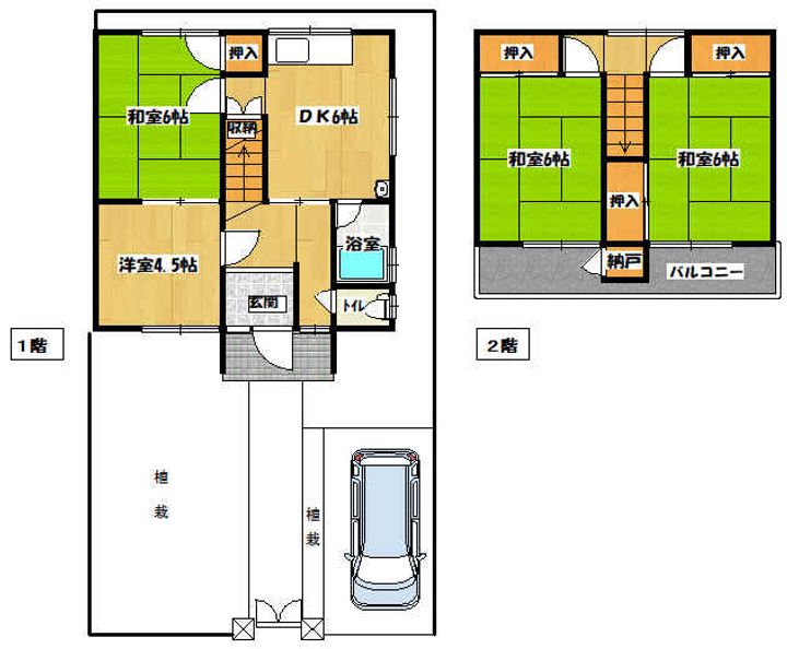 大阪府高槻市昭和台町1(一戸建)の賃貸物件の間取り