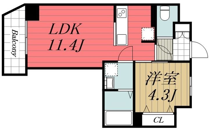 千葉県千葉市中央区登戸1(マンション)の賃貸物件の間取り