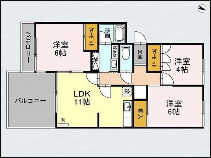 ニューハイツ幸の間取り