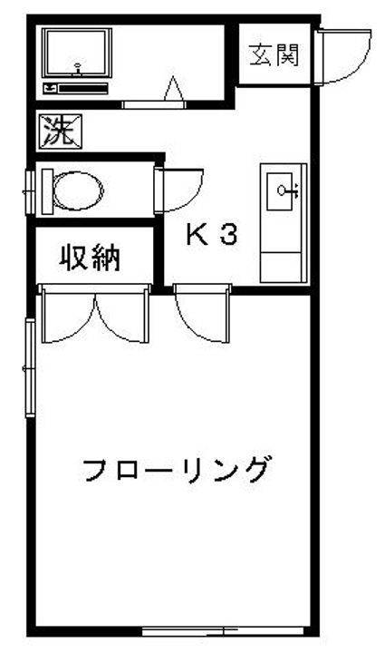 コーポイチエAの間取り
