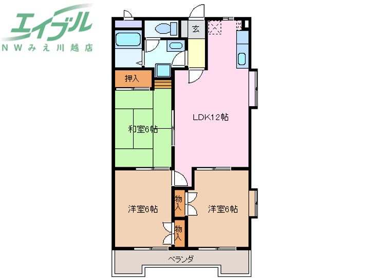 プラザコート宮の前の間取り