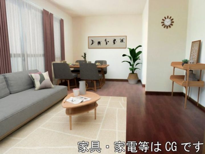 北上市幸町【カーサ ウィルモア】築23年の居間