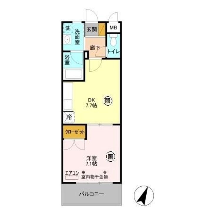 埼玉県三郷市中央3(マンション)の賃貸物件の間取り