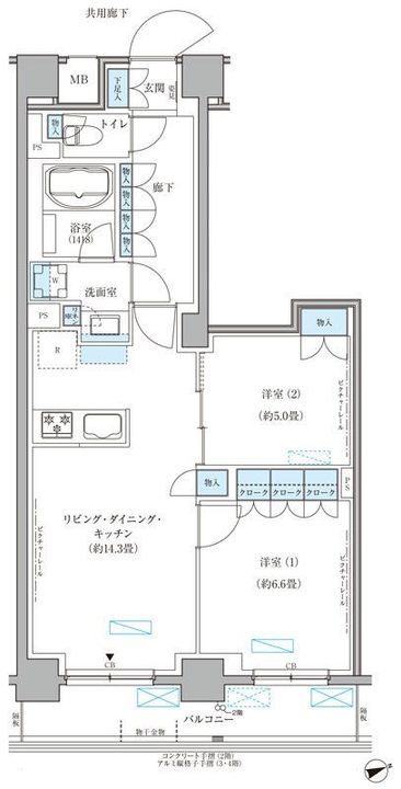 東京都文京区本郷5(マンション)の賃貸物件の間取り