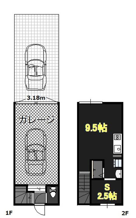 岡山県岡山市南区平福2(アパート)の賃貸物件の間取り