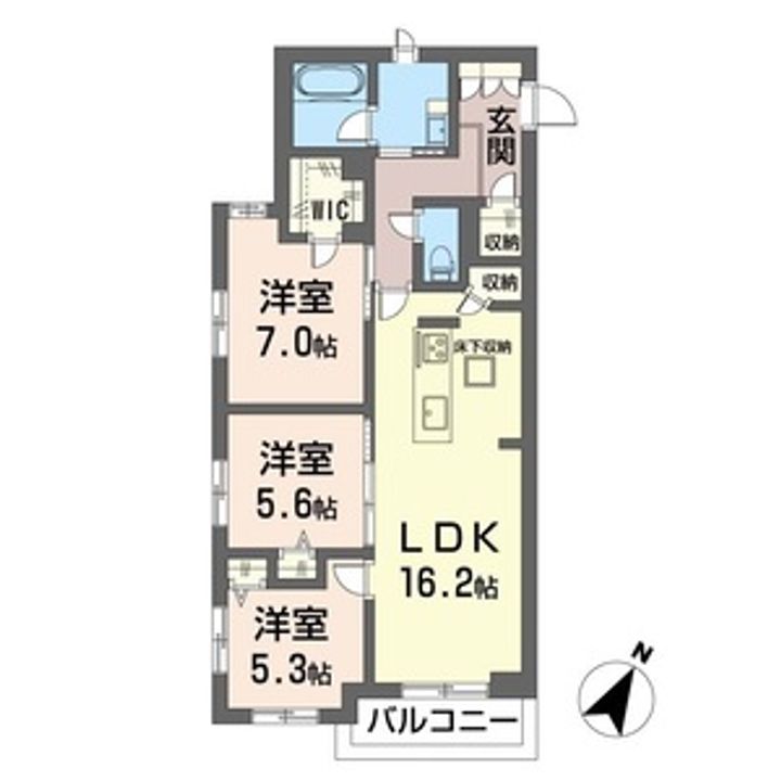プレヴナンス東町IIの間取り