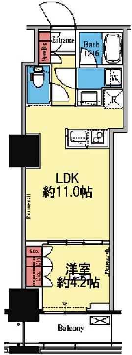 パークアクシス横濱関内SQUAREの間取り