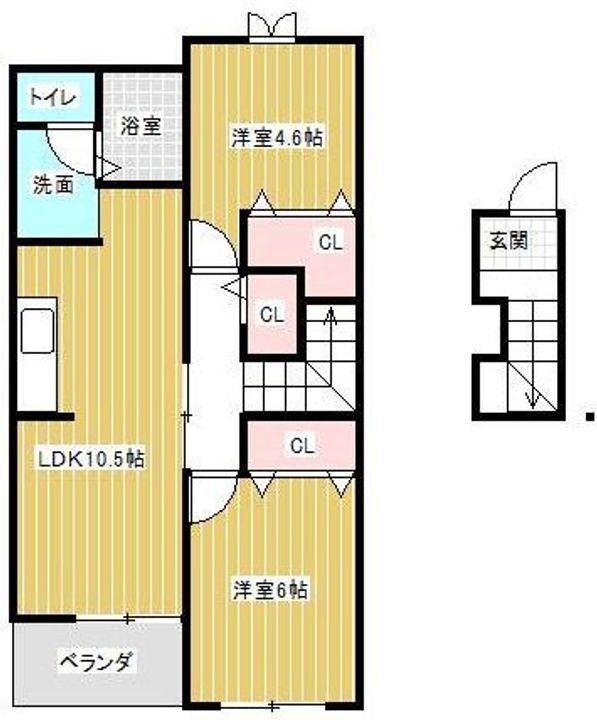エトワール大原Aの間取り